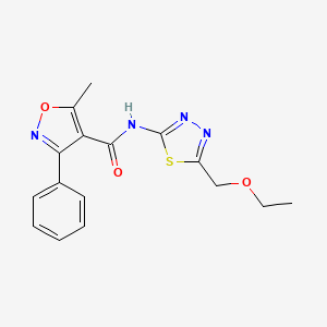 N-[5-(ethoxymethyl)-1,3,4-thiadiazol-2-yl]-5-methyl-3-phenyl-4-isoxazolecarboxamide