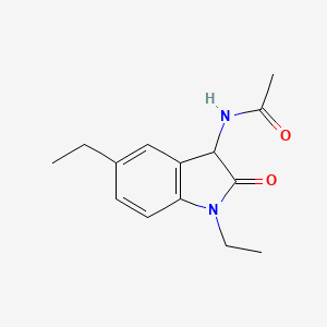 molecular formula C14H18N2O2 B4105894 N-(1,5-diethyl-2-oxo-2,3-dihydro-1H-indol-3-yl)acetamide 