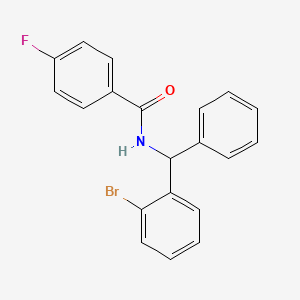 N-[(2-bromophenyl)(phenyl)methyl]-4-fluorobenzamide