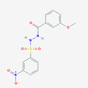 molecular formula C14H13N3O6S B410591 3-nitro-N'-(3-methoxybenzoyl)benzenesulfonohydrazide 