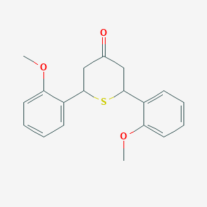 molecular formula C19H20O3S B4105910 2,6-bis(2-methoxyphenyl)tetrahydro-4H-thiopyran-4-one 