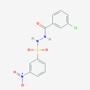 molecular formula C13H10ClN3O5S B410592 N'-(3-chlorobenzoyl)-3-nitrobenzenesulfonohydrazide 