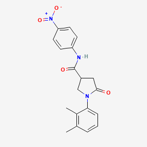 molecular formula C19H19N3O4 B4105926 1-(2,3-dimethylphenyl)-N-(4-nitrophenyl)-5-oxo-3-pyrrolidinecarboxamide 