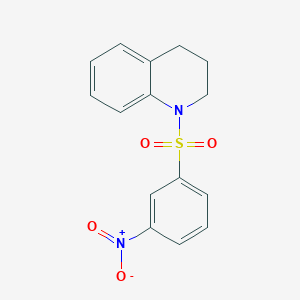 molecular formula C15H14N2O4S B4105932 1-[(3-nitrophenyl)sulfonyl]-1,2,3,4-tetrahydroquinoline 