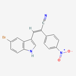molecular formula C17H10BrN3O2 B4105938 3-(5-bromo-1H-indol-3-yl)-2-(4-nitrophenyl)acrylonitrile 