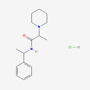molecular formula C16H25ClN2O B4105955 N-(1-phenylethyl)-2-(1-piperidinyl)propanamide hydrochloride 