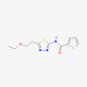 molecular formula C11H13N3O2S2 B4105970 N-[5-(2-ethoxyethyl)-1,3,4-thiadiazol-2-yl]-2-thiophenecarboxamide 