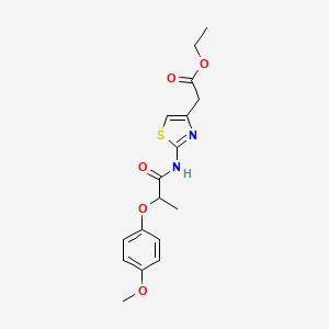 ethyl (2-{[2-(4-methoxyphenoxy)propanoyl]amino}-1,3-thiazol-4-yl)acetate