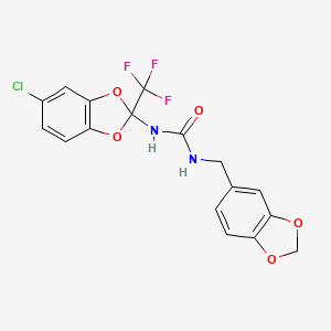 N-(1,3-benzodioxol-5-ylmethyl)-N'-[5-chloro-2-(trifluoromethyl)-1,3-benzodioxol-2-yl]urea