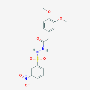 molecular formula C16H17N3O7S B410600 N'-[(3,4-dimethoxyphenyl)acetyl]-3-nitrobenzenesulfonohydrazide 