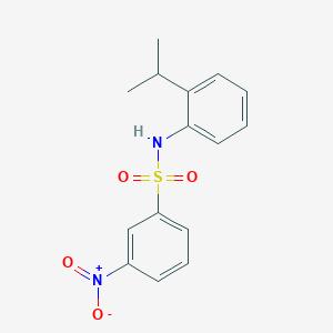 molecular formula C15H16N2O4S B410606 3-nitro-N-(2-propan-2-ylphenyl)benzenesulfonamide CAS No. 424810-71-9