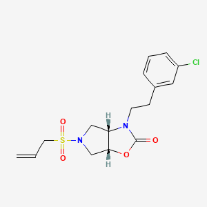 molecular formula C16H19ClN2O4S B4106067 (3aS*,6aR*)-5-(allylsulfonyl)-3-[2-(3-chlorophenyl)ethyl]hexahydro-2H-pyrrolo[3,4-d][1,3]oxazol-2-one 