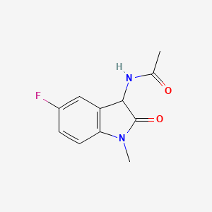 molecular formula C11H11FN2O2 B4106123 N-(5-fluoro-1-methyl-2-oxo-2,3-dihydro-1H-indol-3-yl)acetamide 