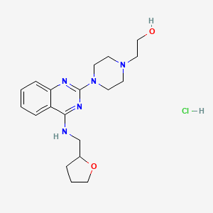 molecular formula C19H28ClN5O2 B4106125 2-(4-{4-[(tetrahydro-2-furanylmethyl)amino]-2-quinazolinyl}-1-piperazinyl)ethanol hydrochloride 