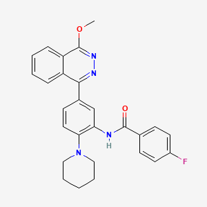 4-fluoro-N-[5-(4-methoxy-1-phthalazinyl)-2-(1-piperidinyl)phenyl]benzamide