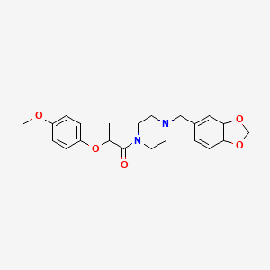 1-(1,3-benzodioxol-5-ylmethyl)-4-[2-(4-methoxyphenoxy)propanoyl]piperazine