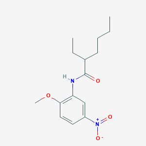 molecular formula C15H22N2O4 B410614 2-ethyl-N-(2-methoxy-5-nitrophenyl)hexanamide 