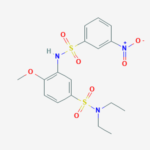 molecular formula C17H21N3O7S2 B4106177 N,N-diethyl-4-methoxy-3-{[(3-nitrophenyl)sulfonyl]amino}benzenesulfonamide 