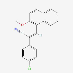 molecular formula C20H14ClNO B4106203 2-(4-chlorophenyl)-3-(2-methoxy-1-naphthyl)acrylonitrile 