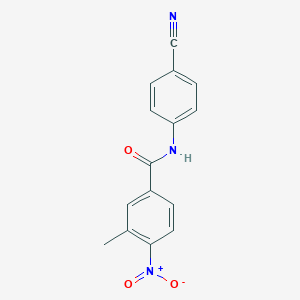 molecular formula C15H11N3O3 B410621 N-(4-cyanophenyl)-3-methyl-4-nitrobenzamide 