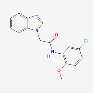 molecular formula C17H15ClN2O2 B4106211 N-(5-chloro-2-methoxyphenyl)-2-(1H-indol-1-yl)acetamide 