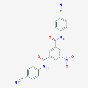 molecular formula C22H13N5O4 B410622 N~1~,N~3~-bis(4-cyanophenyl)-5-nitroisophthalamide 