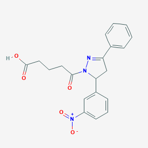5-(5-(3-nitrophenyl)-3-phenyl-4,5-dihydro-1H-pyrazol-1-yl)-5-oxopentanoic acid