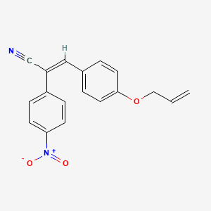 molecular formula C18H14N2O3 B4106267 3-[4-(allyloxy)phenyl]-2-(4-nitrophenyl)acrylonitrile 