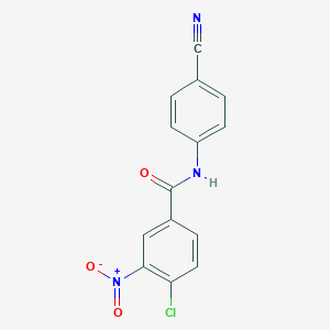 molecular formula C14H8ClN3O3 B410627 4-chloro-N-(4-cyanophenyl)-3-nitrobenzamide 