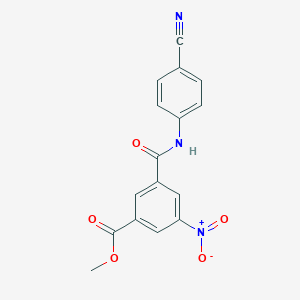 molecular formula C16H11N3O5 B410628 Methyl 3-[(4-cyanoanilino)carbonyl]-5-nitrobenzoate 