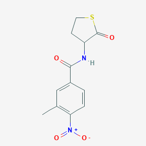 molecular formula C12H12N2O4S B410629 4-nitro-3-methyl-N-(2-oxotetrahydro-3-thienyl)benzamide 