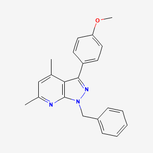 molecular formula C22H21N3O B4106300 1-benzyl-3-(4-methoxyphenyl)-4,6-dimethyl-1H-pyrazolo[3,4-b]pyridine 