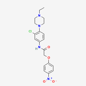 N-[3-chloro-4-(4-ethyl-1-piperazinyl)phenyl]-2-(4-nitrophenoxy)acetamide