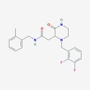 2-[1-(2,3-difluorobenzyl)-3-oxo-2-piperazinyl]-N-(2-methylbenzyl)acetamide