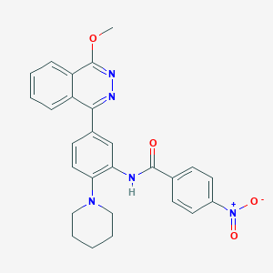 molecular formula C27H25N5O4 B4106335 N-[5-(4-methoxy-1-phthalazinyl)-2-(1-piperidinyl)phenyl]-4-nitrobenzamide 