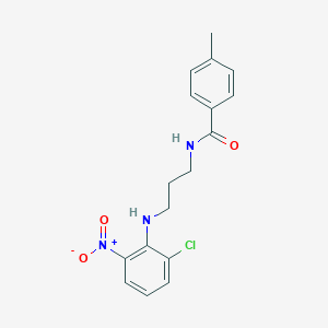 N-(3-{2-chloro-6-nitroanilino}propyl)-4-methylbenzamide