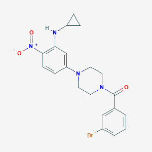 molecular formula C20H21BrN4O3 B410635 1-(3-Bromobenzoyl)-4-{3-(cyclopropylamino)-4-nitrophenyl}piperazine 