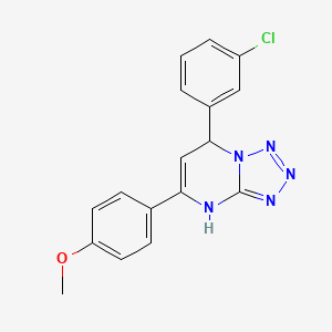 7-(3-chlorophenyl)-5-(4-methoxyphenyl)-4,7-dihydrotetrazolo[1,5-a]pyrimidine