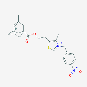 4-Methyl-5-(2-{[(3-methyl-1-adamantyl)carbonyl]oxy}ethyl)-3-(4-nitrobenzyl)-1,3-thiazol-3-ium