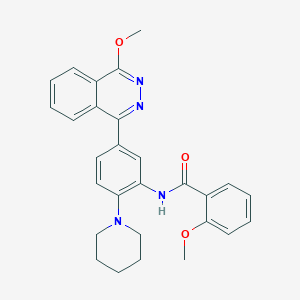 molecular formula C28H28N4O3 B4106367 2-methoxy-N-[5-(4-methoxy-1-phthalazinyl)-2-(1-piperidinyl)phenyl]benzamide 