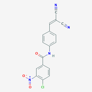 molecular formula C17H9ClN4O3 B410637 4-chloro-N-[4-(2,2-dicyanovinyl)phenyl]-3-nitrobenzamide 