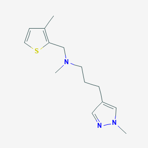 N-methyl-3-(1-methyl-1H-pyrazol-4-yl)-N-[(3-methyl-2-thienyl)methyl]propan-1-amine