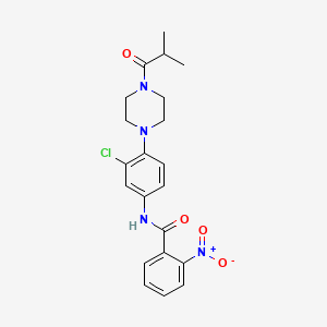 N-[3-chloro-4-(4-isobutyryl-1-piperazinyl)phenyl]-2-nitrobenzamide