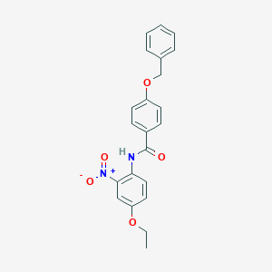molecular formula C22H20N2O5 B410639 4-(benzyloxy)-N-{4-ethoxy-2-nitrophenyl}benzamide 