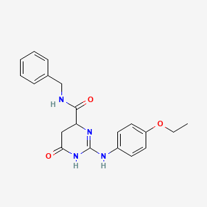 molecular formula C20H22N4O3 B4106391 N-benzyl-2-[(4-ethoxyphenyl)amino]-6-oxo-1,4,5,6-tetrahydro-4-pyrimidinecarboxamide 