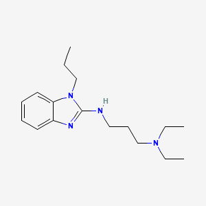 molecular formula C17H28N4 B4106401 N,N-diethyl-N'-(1-propyl-1H-benzimidazol-2-yl)-1,3-propanediamine 
