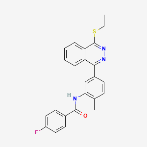 N-{5-[4-(ethylthio)-1-phthalazinyl]-2-methylphenyl}-4-fluorobenzamide