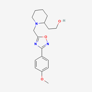 molecular formula C17H23N3O3 B4106433 2-(1-{[3-(4-methoxyphenyl)-1,2,4-oxadiazol-5-yl]methyl}-2-piperidinyl)ethanol 