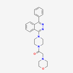 molecular formula C24H27N5O2 B4106443 1-[4-(4-morpholinylacetyl)-1-piperazinyl]-4-phenylphthalazine 