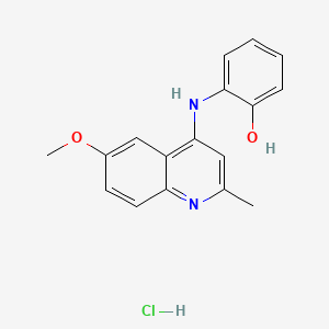 molecular formula C17H17ClN2O2 B4106468 2-[(6-methoxy-2-methyl-4-quinolinyl)amino]phenol hydrochloride 